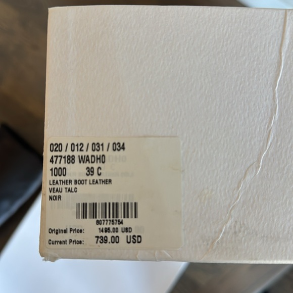 Authentic Balenciaga Knee High Boots Gold Detail NIB Size 39 - Picture 9 of 10